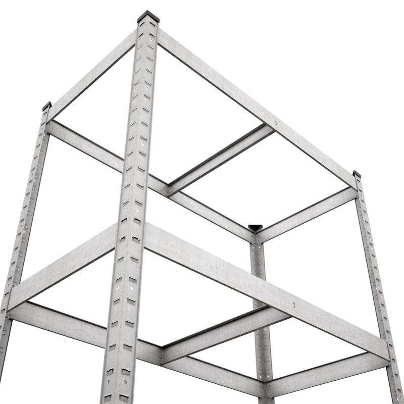 Стелаж Бюджет ОМ 1600х900х400 Меткас, 175 кг/полицю, 4 полиці, МДФ, оцинкований, металевий