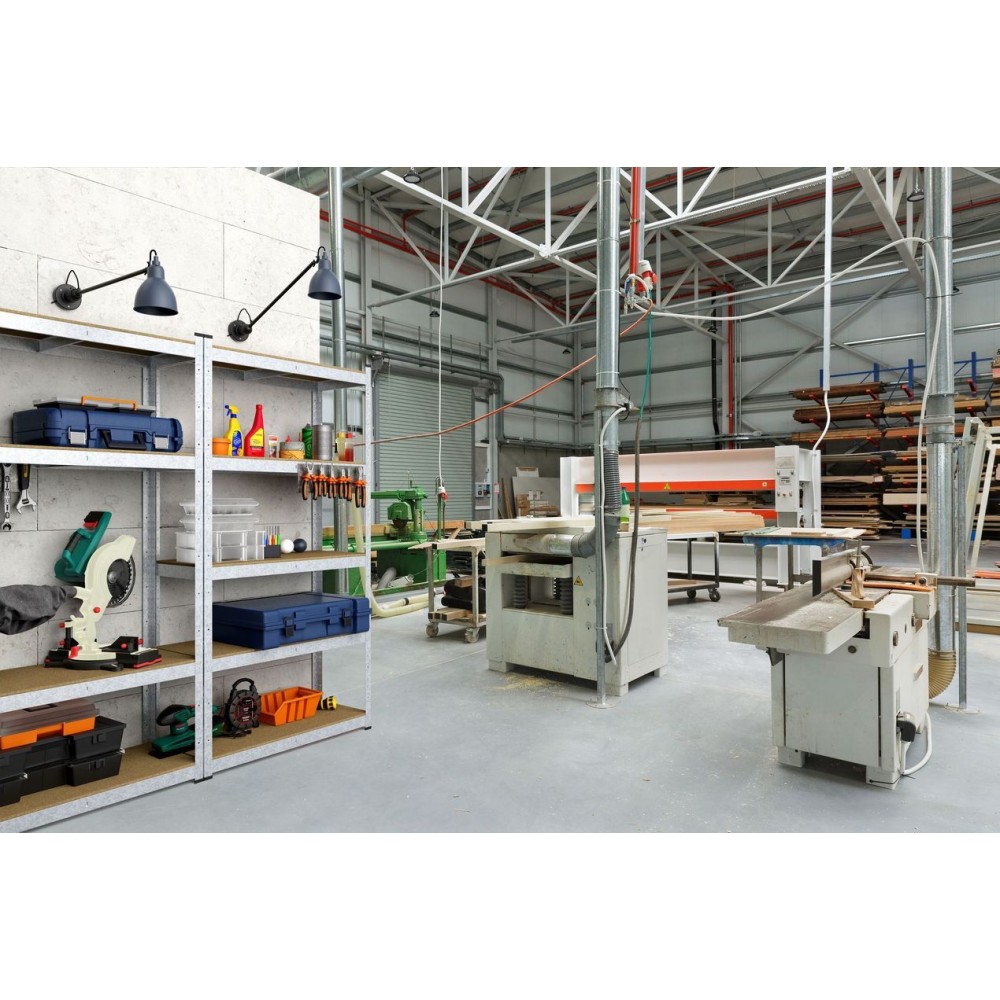 Стелаж Бюджет ОМ 1800х1000х300 Меткас, 150 кг/полицю, 5 полиць, МДФ, оцинкований, металевий
