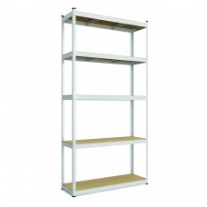 Стеллаж Бюджет ОМ 1800×1100×400 Меткас, 150 кг/полку, 5 полок, МДФ, оцинкованный, металлический