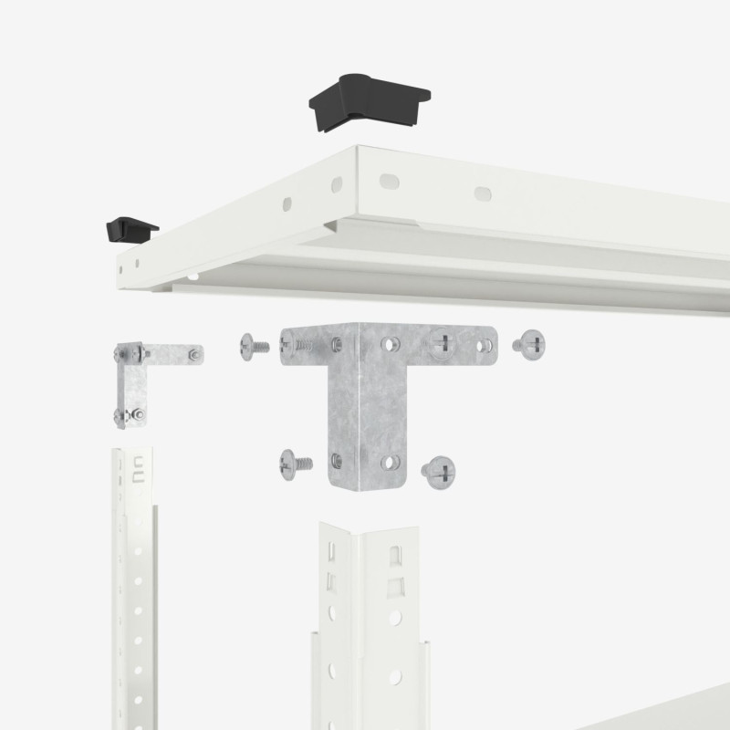 Стелаж Кронос КС 1800х1200х400 Меткас, 100 кг/полицю, 5 полиць, фарбований, металевий