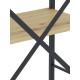 Стелаж Лофт 1100х600х240 Меткас, 35 кг/полицю, 4 полиці, ЛДСП, антрацит-дуб артизан
