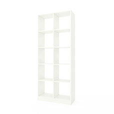 Стеллаж Лофт для книг 1780x720x290 Metkas, 35 кг/полку, 5 полок, ЛДСП, Белый Снег