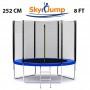 Батут SkyJump 252 см с сеткой и лестницей