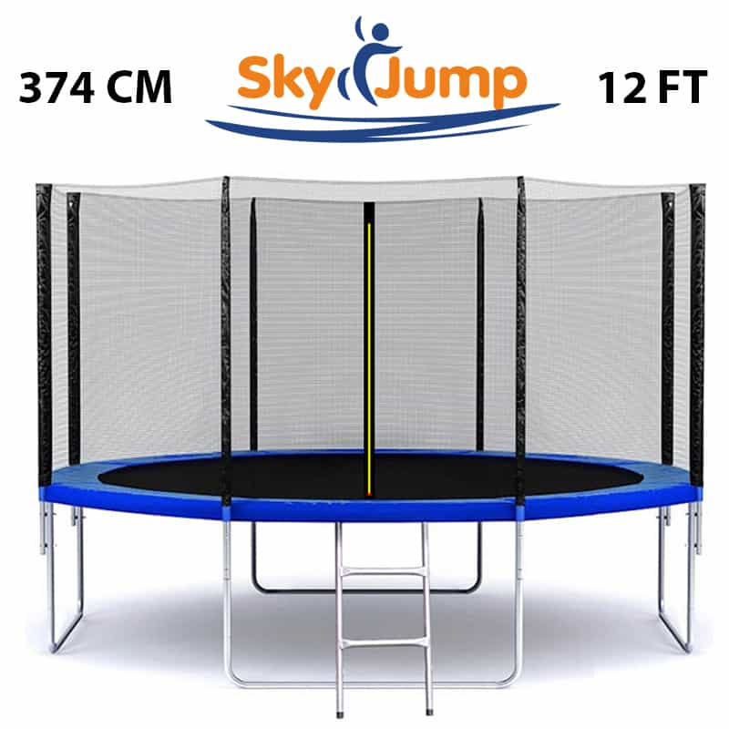 Батут SkyJump 374 см з сіткою і драбинкою