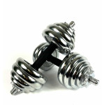 Гантели хромированные Neo-Sport 2 x 15 кг в кейсе