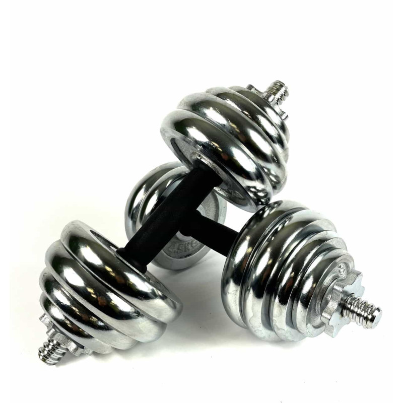 Гантели хромированные Neo-Sport 2 x 15 кг в кейсе