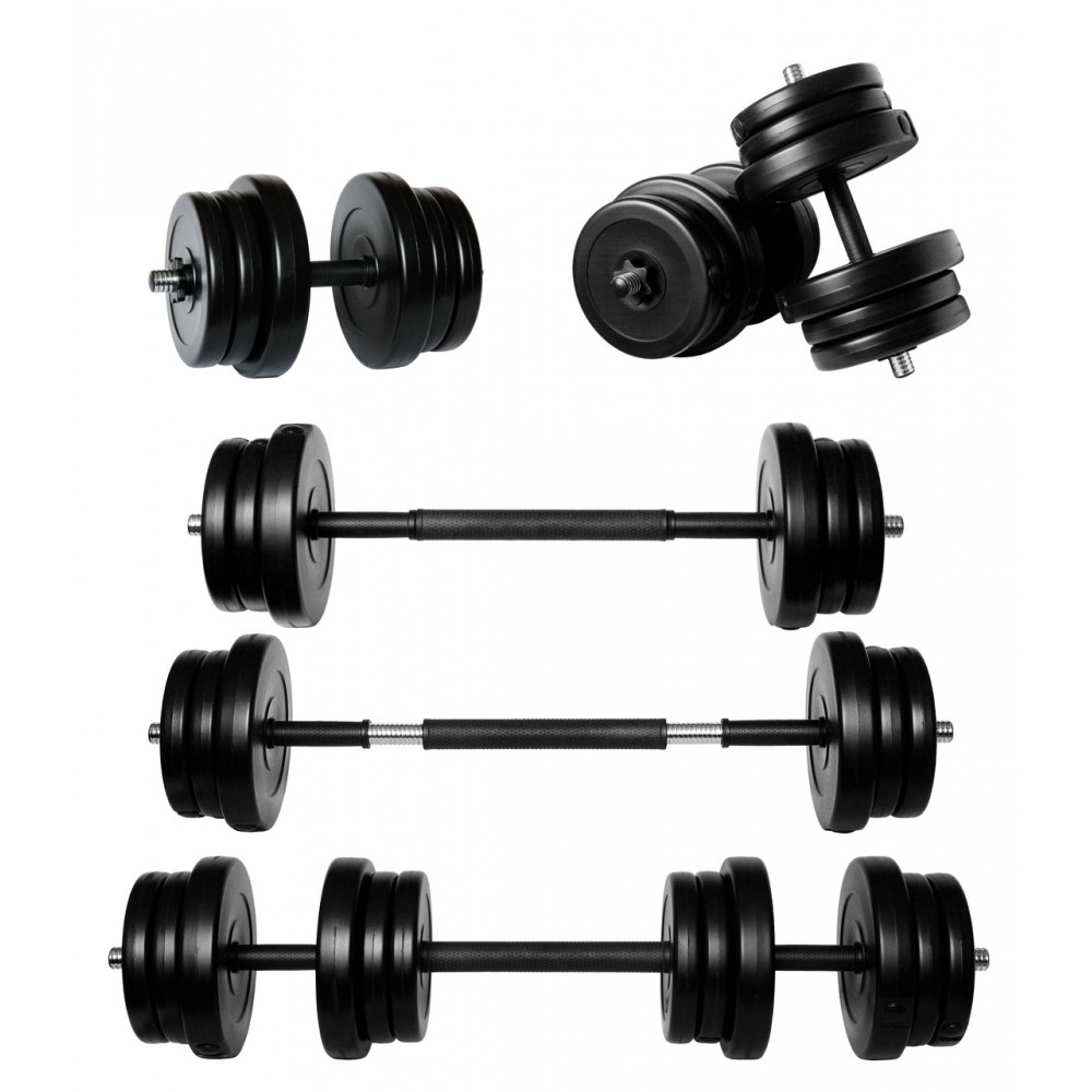 Комплект гантелей NEO-SPORT 22 кг (2 х 11 кг) зі з'єднувачем для штанги