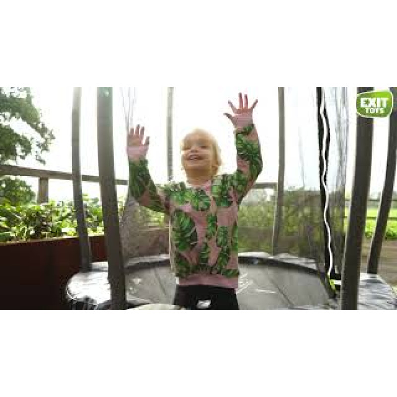 Батут Exit Tiggy Black/Green 140 см с сеткой