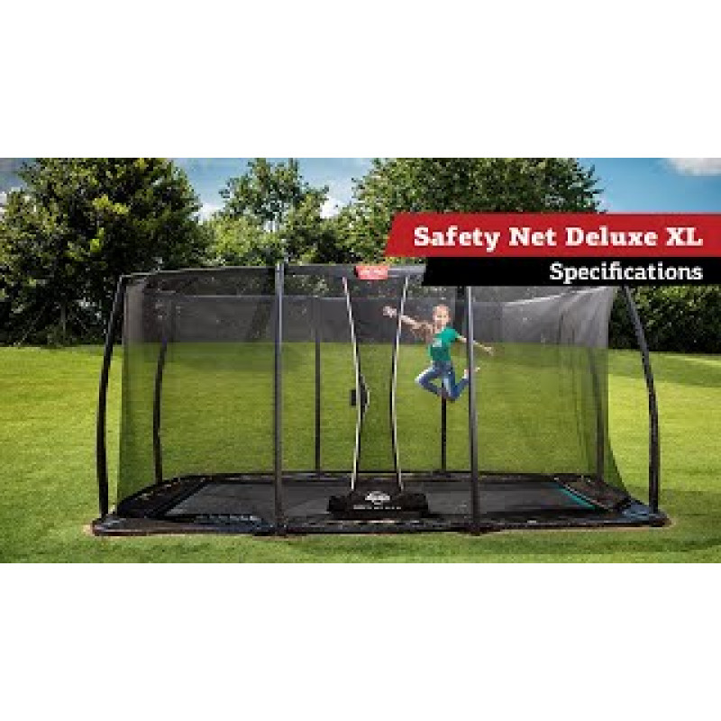 Батут Berg Ultim FlatGround Elite Grey 500x300 см с сеткой Deluxe XL