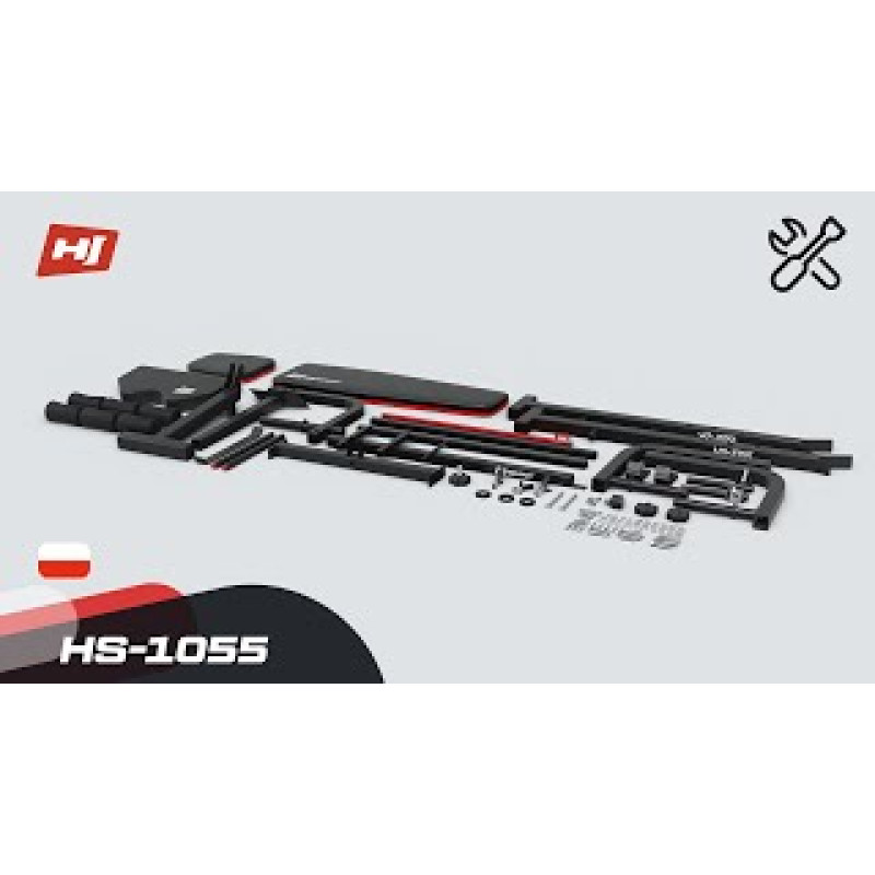 Силовой набор Elitum Titan 68 кг со скамьёй Hop-Sport 1055 PRO