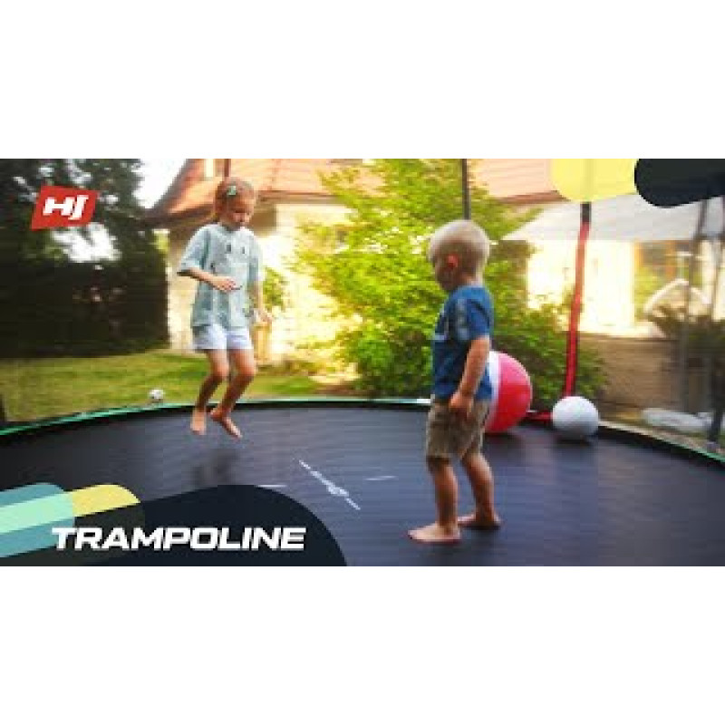 Батут Hop-Sport Premium 10ft (305см) черно-серый с внутренней сеткой