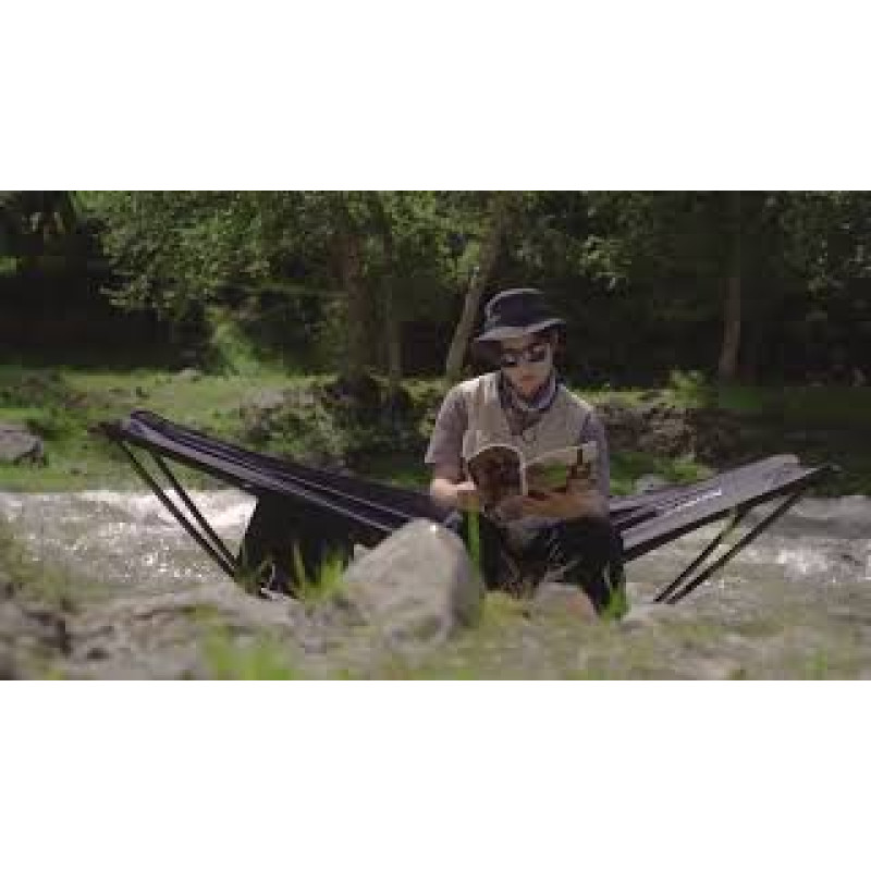 Гамак розкладний одномісний Naturehike Outdoor Folding Hammock NH20JJ011, 300D Oxford, чорний
