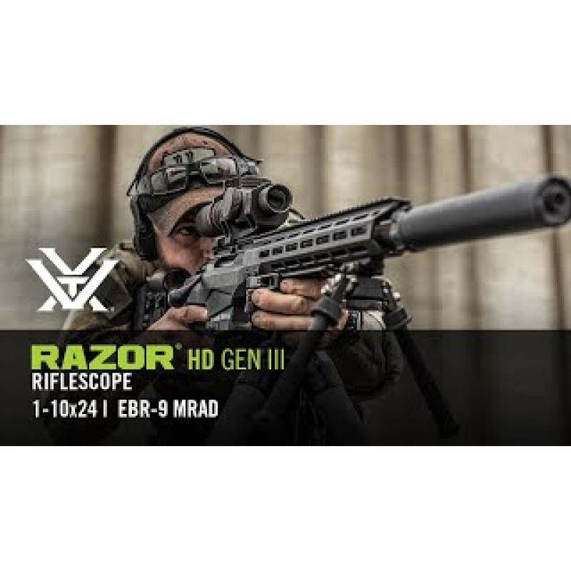 Прицел оптический Vortex Razor HD Gen III 1-10x24 FFP EBR-9 (MRAD) (RZR-11002)