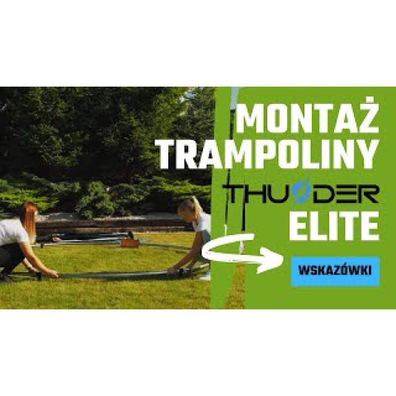 Батут THUNDER ELITE 427 см з внутрішньою сіткою, чорний