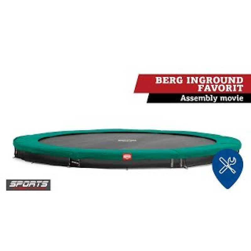 Батут Berg InGround Grand Favorit Grey 520x345 см с сеткой Comfort