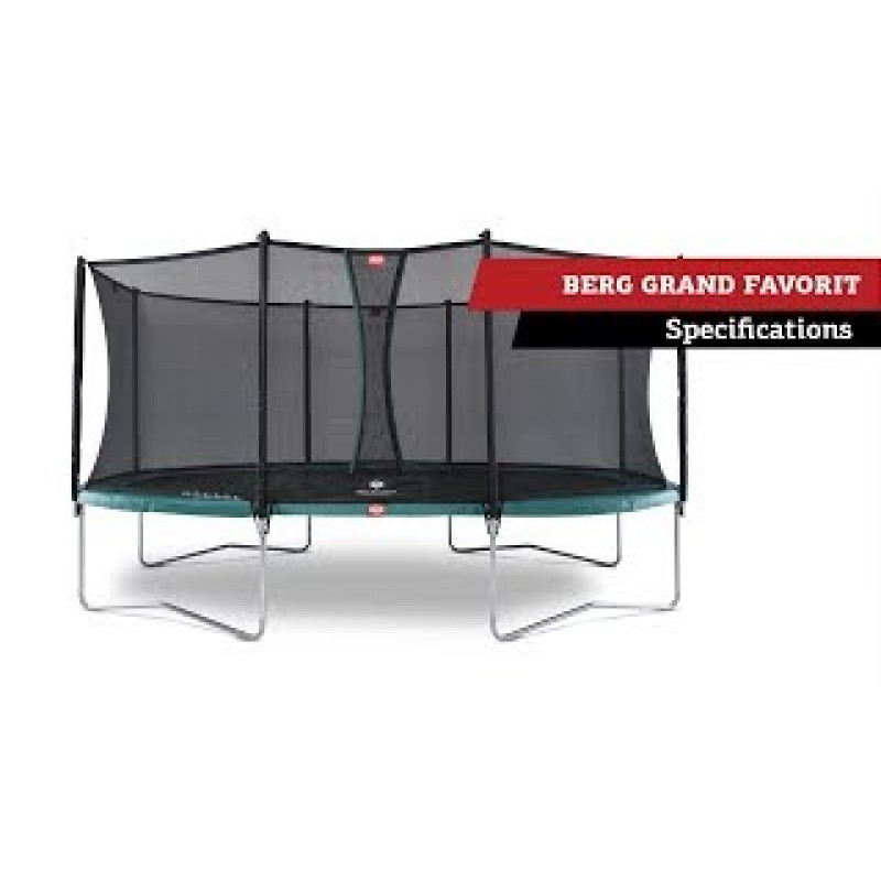 Батут Berg InGround Grand Favorit Grey 520x345 см с сеткой Comfort