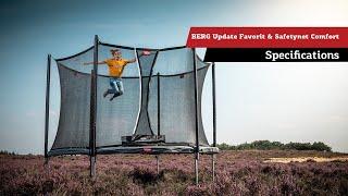 BERG Update Favorit and Safety Net Comfort trampoline | specifications