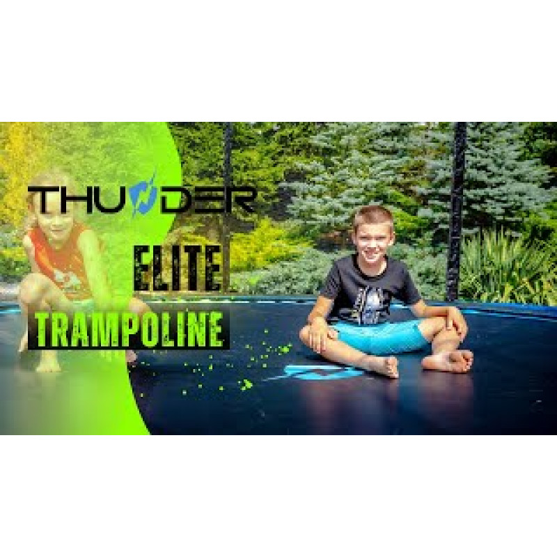 Батут THUNDER ELITE 427 см з внутрішньою сіткою, чорний