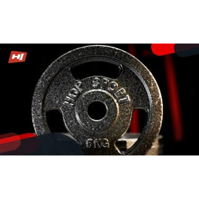 Гантеля металлическая Hop-Sport New 10кг с перчатками
