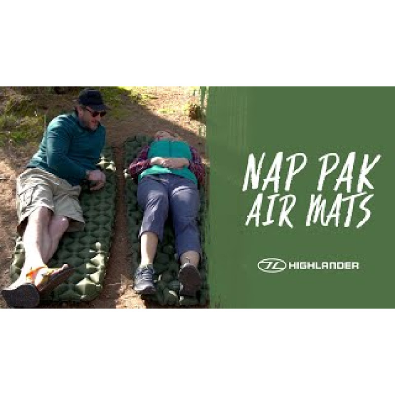 Килимок надувний Highlander Nap-Pak Inflatable Sleeping Mat PrimaLoft 5 cm Olive (AIR072-OG)