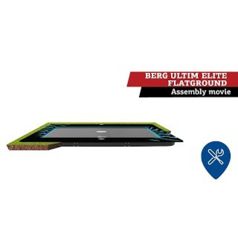 Батут Berg Ultim FlatGround Elite Grey 500x300 см с сеткой Deluxe XL