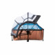 Бассейн Exit Wood 220x150х65 см с фильтром-насосом и куполом