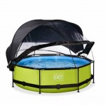 Басейн Exit Lime 300x76 см з фільтром-насосом, куполом і тентом
