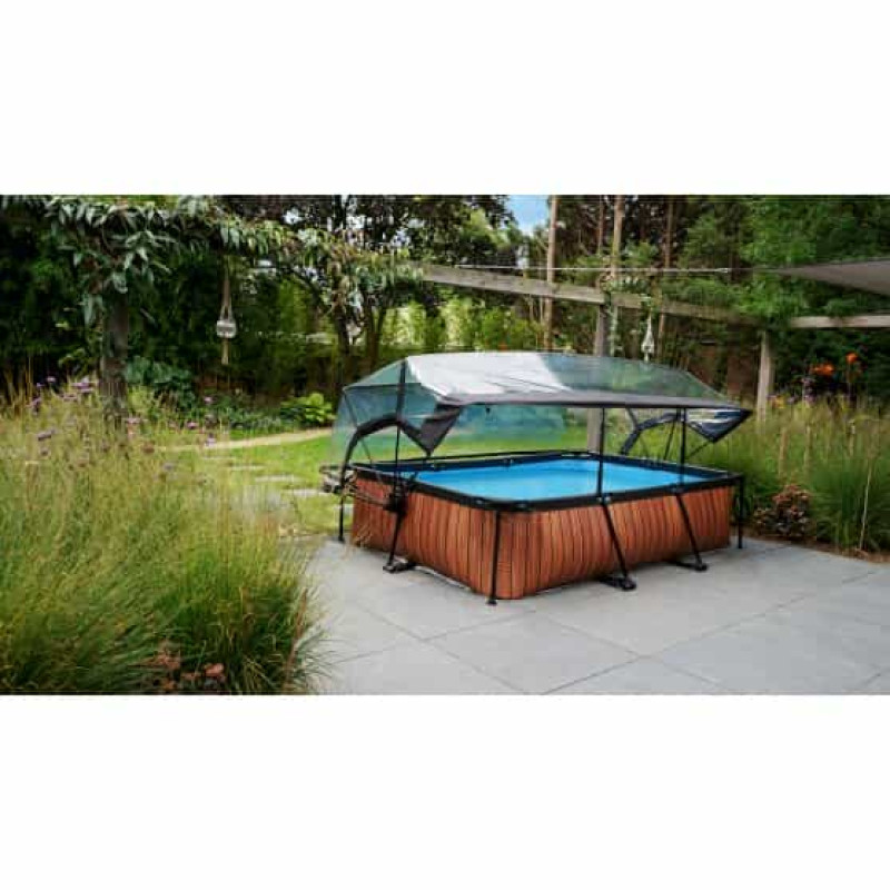 Бассейн Exit Lime 300x200х65 см с фильтром-насосом и куполом