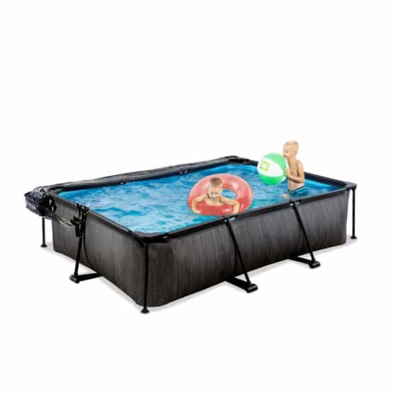 Бассейн Exit Black 300x200х65 см с фильтром-насосом и куполом