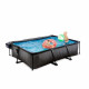 Бассейн Exit Black 300x200х65 см с фильтром-насосом и куполом
