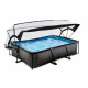 Бассейн Exit Black 300x200х65 см с фильтром-насосом и куполом