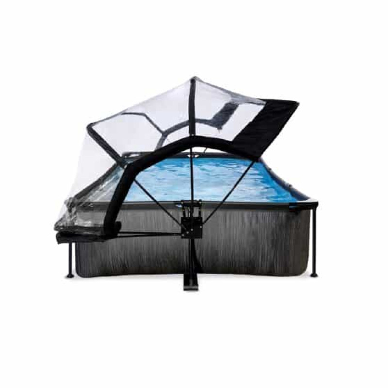 Бассейн Exit Black 300x200х65 см с фильтром-насосом и куполом