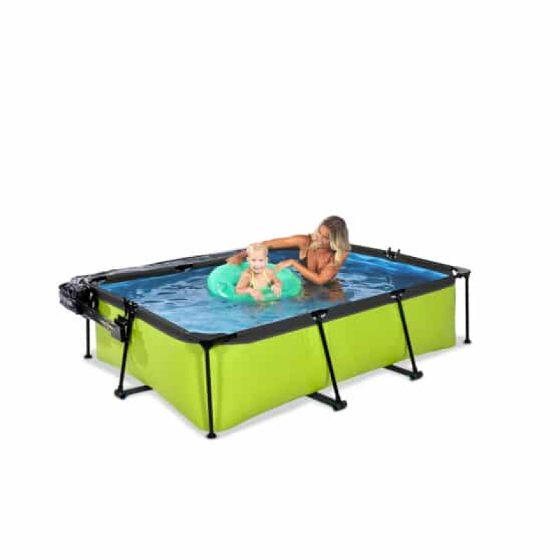 Бассейн Exit Lime 220x150х65 см с фильтром-насосом и куполом