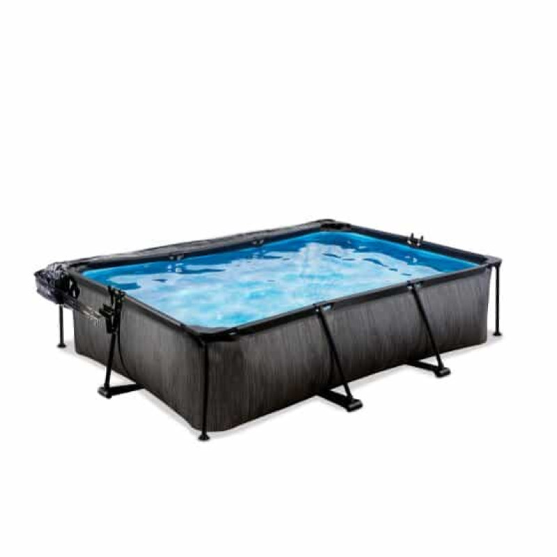 Бассейн Exit Black 300x200х65 см с фильтром-насосом и куполом