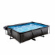 Бассейн Exit Black 300x200х65 см с фильтром-насосом и куполом