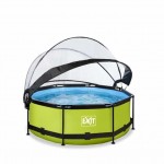 Бассейн Exit Lime 244x76 см с фильтром-насосом и куполом