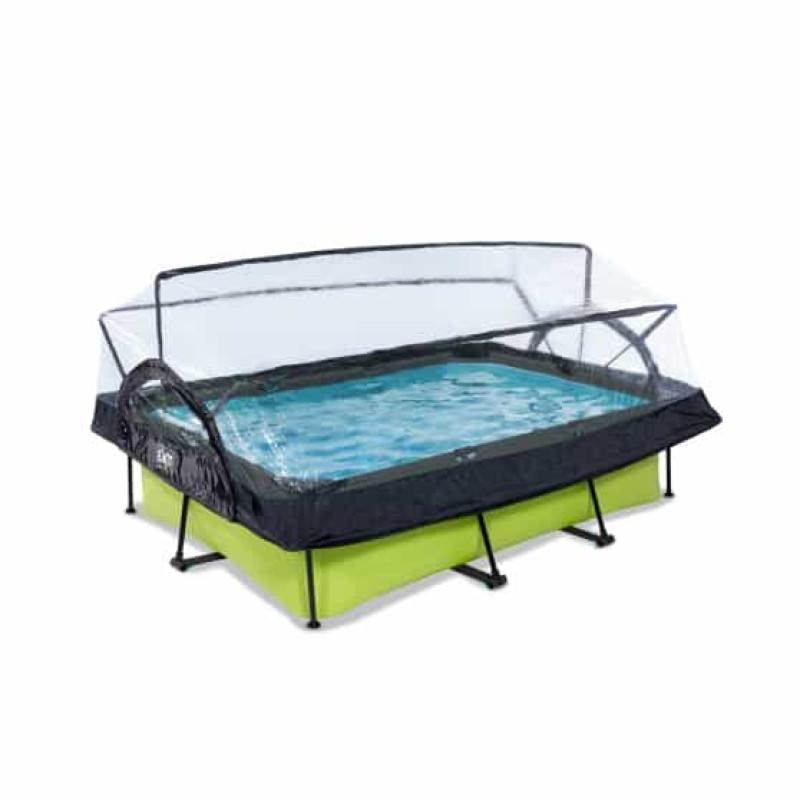 Бассейн Exit Lime 220x150х65 см с фильтром-насосом и куполом