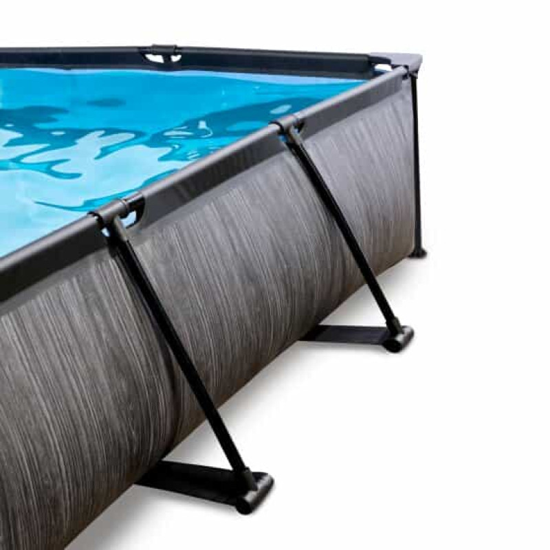 Бассейн Exit Black 300x200х65 см с фильтром-насосом и куполом