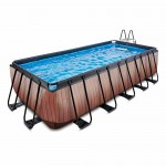 Бассейн Exit Wood 540x250х122 см с песочным фильтром-насосом и лестницей