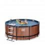 Каркасный бассейн Exit Wood 360x122 см с картриджным фильтром-насосом и лестницей