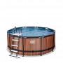 Каркасный бассейн Exit Wood 360x122 см с картриджным фильтром-насосом и лестницей