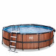 Каркасный бассейн Exit Wood 450x122 см с картриджным фильтром-насосом, куполом и лестницей