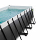 Бассейн Exit Black 540x250х122 см с песочным фильтром-насосом, куполом, лестницей и тепловым насосом