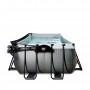 Басейн Exit Black 540x250х122 см з пісочним фільтром-насосом, куполом, драбинкою і тепловим насосом