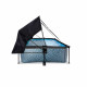 Бассейн Exit Stone 220x150х65 см с фильтром-насосом и тентом