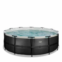 Басейн Exit Black 427x122 см з фільтром-насосом і сходами