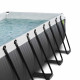 Басейн Exit Black 400x200х122 см з пісочним фільтром-насосом, куполом, драбинкою і тепловим насосом