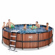 Каркасний басейн Exit Wood 450x122 см з картріджним фільтром-насосом і драбинкою