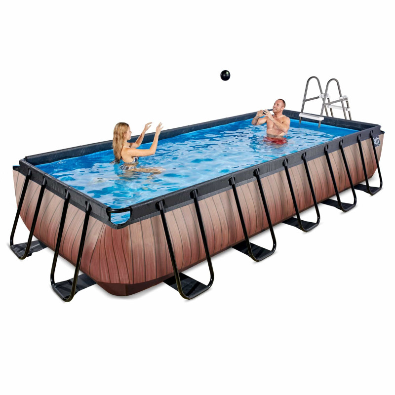 Каркасний басейн Exit Wood 540x250х100 см з картріджним фільтром-насосом і драбинкою