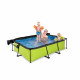 Бассейн Exit Lime 220x150х65 см с фильтром-насосом и тентом
